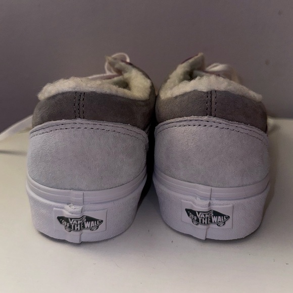 Unworn Vans Old Skool Suede Sherpa Pink Grey - Picture 10 of 16